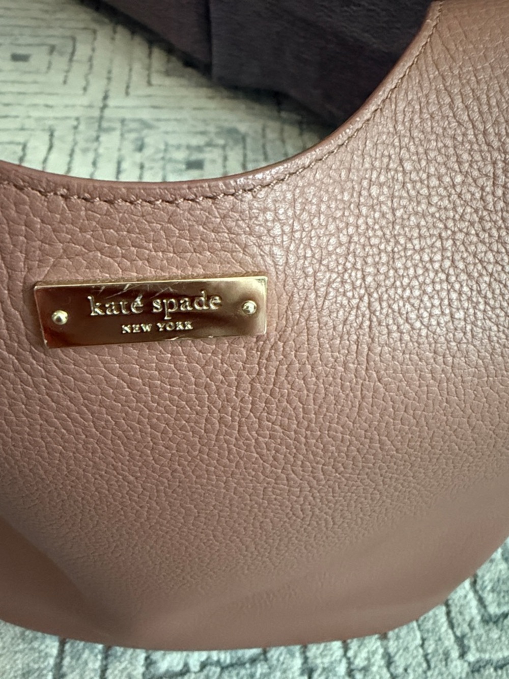 Kate Spade Rose Taupe Pebbled Leather Tote with Bow Accent - Picture 2 of 16